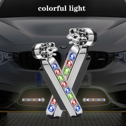 Flag Village Auto Tools 2Pcs No Need External Power Supply Wind Energy Day Light LED Car DRL Led Daytime Running Light Lamp Strip RGB Motorcycle Stying