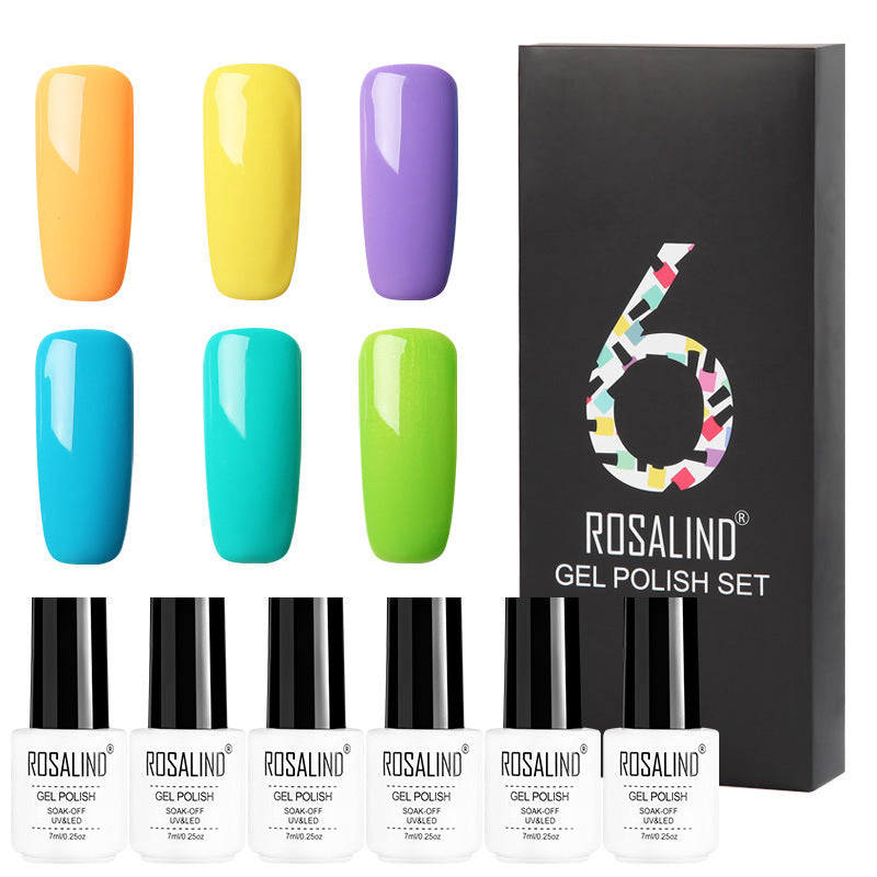 Flag Village 6 Colors Set Solid Color Gel Polish Set Nail Polish Gift Box Manicure
