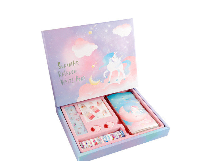 Flag Village Hand Ledger Gift Box Set Net Celebrity Hand Ledger Simple Ins Wind Diary Book Girl Heart Travel Plan Book