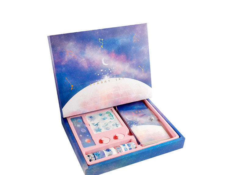 Flag Village Hand Ledger Gift Box Set Net Celebrity Hand Ledger Simple Ins Wind Diary Book Girl Heart Travel Plan Book