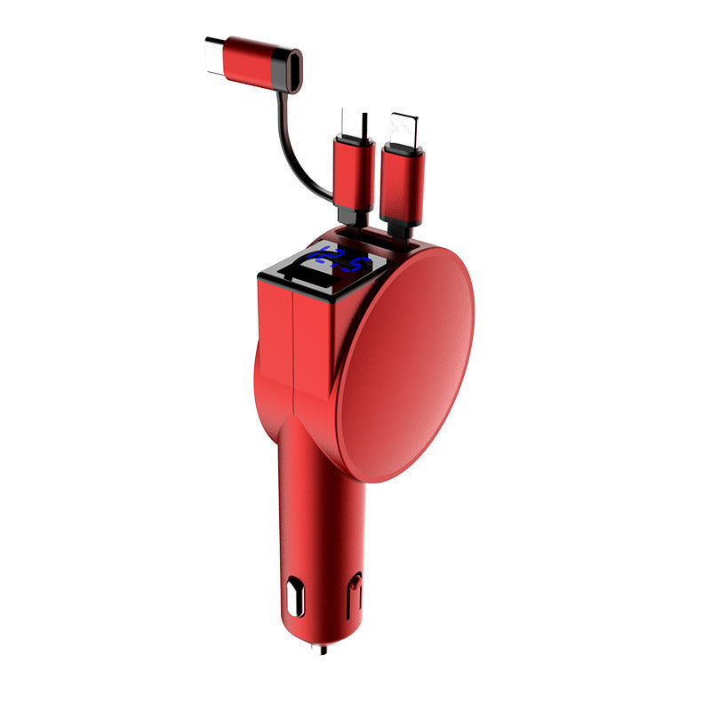Flag Village Auto Tools Two Wire Retractable 60 Fast Charging Car Charger