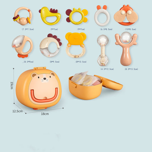 Flag Village Newborn Baby Gift Box Rattle Toy Set Full Moon Baby Gift Maternal And Child Supplies Daquan Gift Boy And Girl