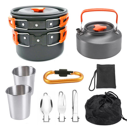 Flag Village Outdoor Portable Cookware Mess Kit Camping Hiking Picnic