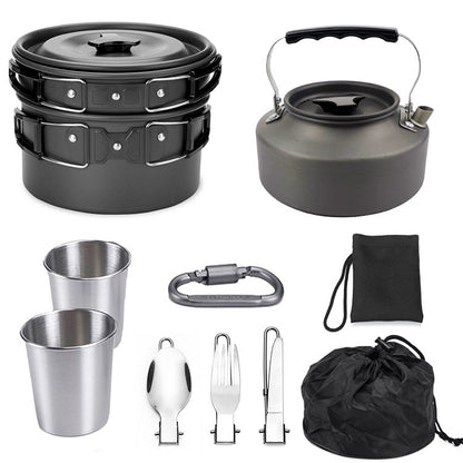 Flag Village Outdoor Portable Cookware Mess Kit Camping Hiking Picnic