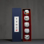 Flag Village Ceramic Kung Fu Tea Cup Gift Box Tea Set Master Cup