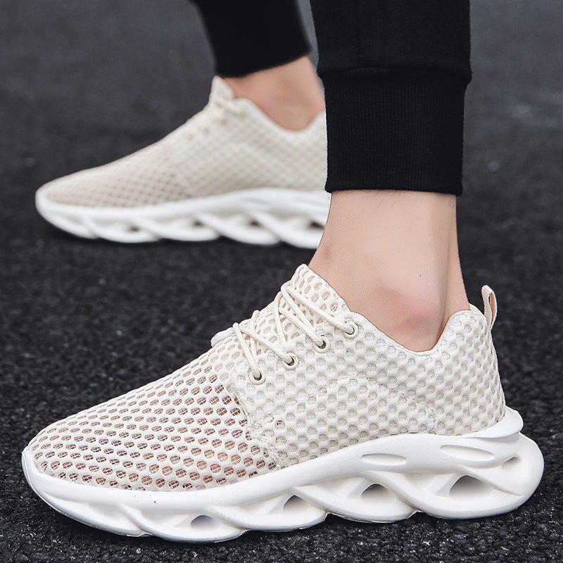 Flag Village Men'S Outdoor Hollow Mesh Running Shoes