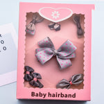 Flag Village Korean Girl Princess Korean Bow Hairpin Hairpin Combo Set Hair Accessories Birthday Gift Headdress Gift Box