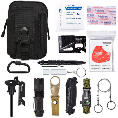 Flag Village Amazon'S New Outdoor Camping Camping Multi-Function Tool Wild Survival Equipment Sos Self-Defense Supplies