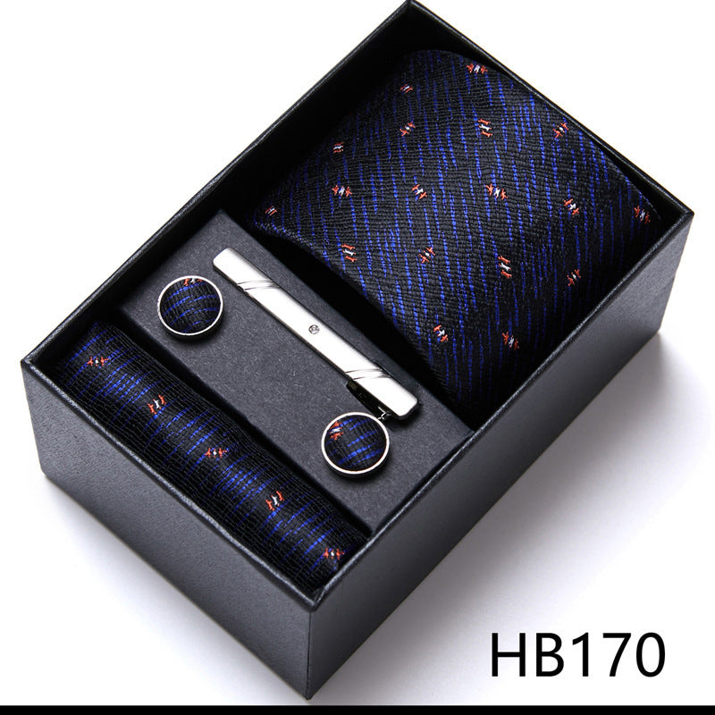 Flag Village Men'S Tie Six-Piece Suit Gift Box Group Tie Business Formal Wedding Tie