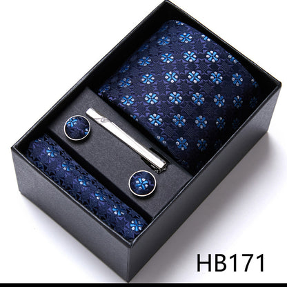 Flag Village Men'S Tie Six-Piece Suit Gift Box Group Tie Business Formal Wedding Tie
