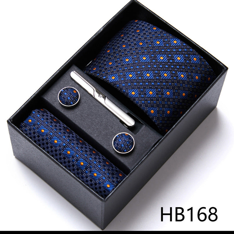 Flag Village Men'S Tie Six-Piece Suit Gift Box Group Tie Business Formal Wedding Tie