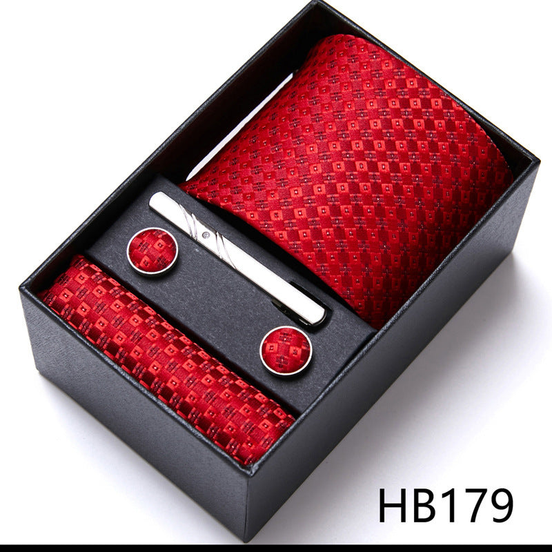 Flag Village Men'S Tie Six-Piece Suit Gift Box Group Tie Business Formal Wedding Tie