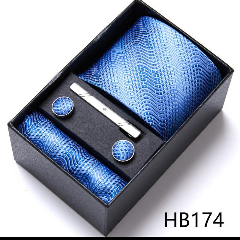 Flag Village Men'S Tie Six-Piece Suit Gift Box Group Tie Business Formal Wedding Tie