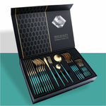 Flag Village 24 Piece Set Of 304 Stainless Steel Knife Gift Box