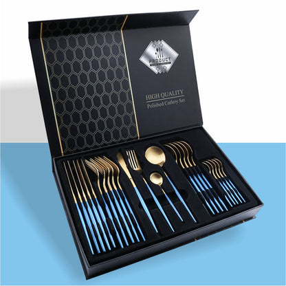 Flag Village 24 Piece Set Of 304 Stainless Steel Knife Gift Box