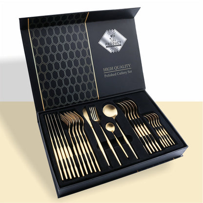 Flag Village 24 Piece Set Of 304 Stainless Steel Knife Gift Box