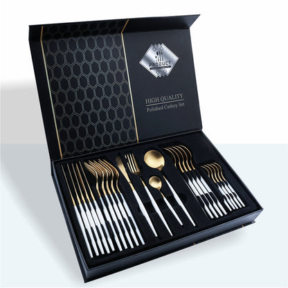 Flag Village 24 Piece Set Of 304 Stainless Steel Knife Gift Box