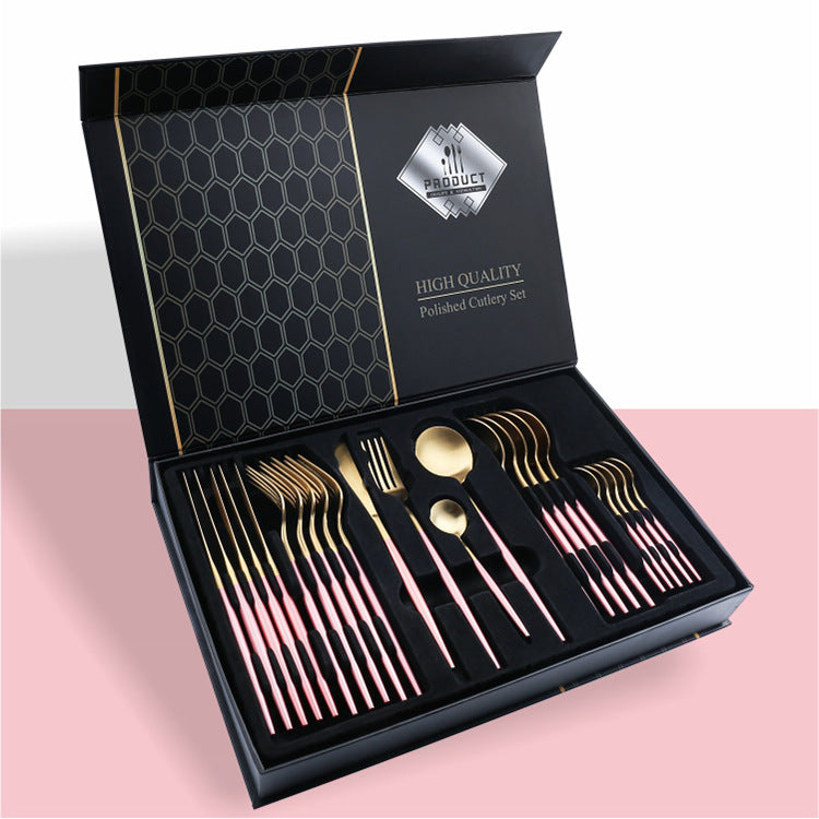 Flag Village 24 Piece Set Of 304 Stainless Steel Knife Gift Box