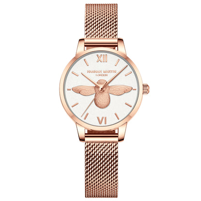 Flag Village Bee Japanese Movement Watch Gift Box Set Live Source Ladies Trend Bracelet Watch