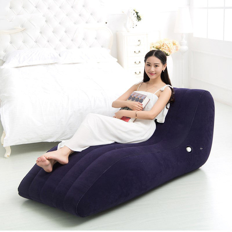 Flag Village Flocking Inflatable Lazy Sofa Inflatable Adult Sofa Recliner