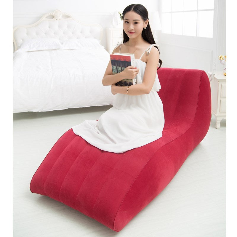Flag Village Flocking Inflatable Lazy Sofa Inflatable Adult Sofa Recliner