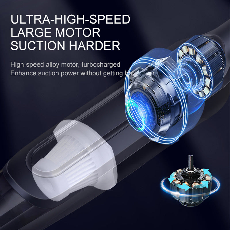 Flag Village Auto Tools Cordless Handheld Vacuum Cleaner Suction Rechargeable Dust Collector Dry Wet Portable Dust Cleaner for Home Car