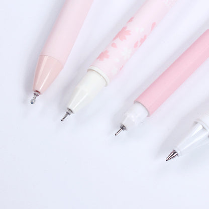 Flag Village Sakura Pink Mint Macaron Gel Pen Set With Pencil Box Office Pens 0.5mm Black Ink Girls School Gift