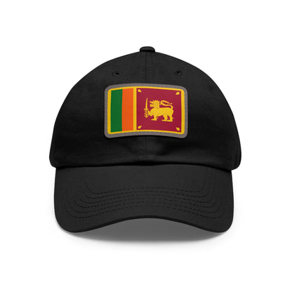 Flag Village Sri Lanka Islands Flag Hat Cap with Leather Patch