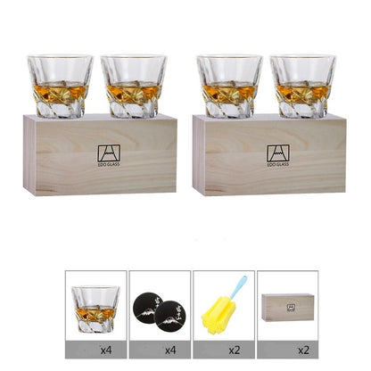 Flag Village Wine Pair Glass Set Couple Log Gift Box Nordic Ins Style