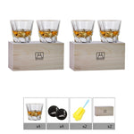Flag Village Wine Pair Glass Set Couple Log Gift Box Nordic Ins Style