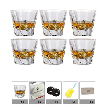 Flag Village Wine Pair Glass Set Couple Log Gift Box Nordic Ins Style