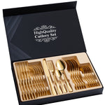 Flag Village Stainless Steel Cutlery Set 24-Piece Gift Cutlery Steak Cutlery Gift Box