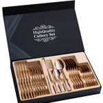 Flag Village Stainless Steel Cutlery Set 24-Piece Gift Cutlery Steak Cutlery Gift Box