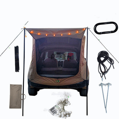 Flag Village Auto Tools Car Trunk Extension Tent At The Rear Of The Car
