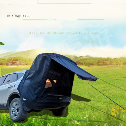Flag Village Auto Tools Car Trunk Extension Tent At The Rear Of The Car