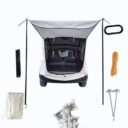 Flag Village Auto Tools Car Trunk Extension Tent At The Rear Of The Car