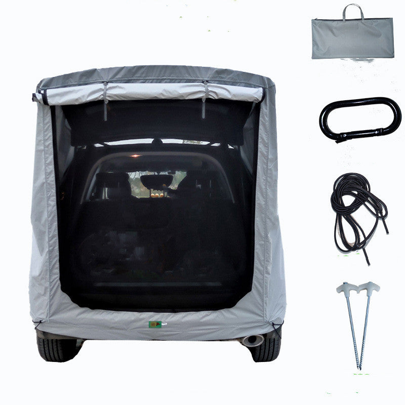 Flag Village Auto Tools Car Trunk Extension Tent At The Rear Of The Car