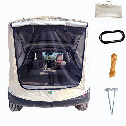 Flag Village Auto Tools Car Trunk Extension Tent At The Rear Of The Car