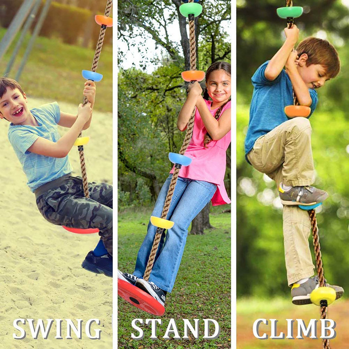 Flag Village Plastic Children's Swing Play Equipment Outdoor  Kid Toy  Set Accessories