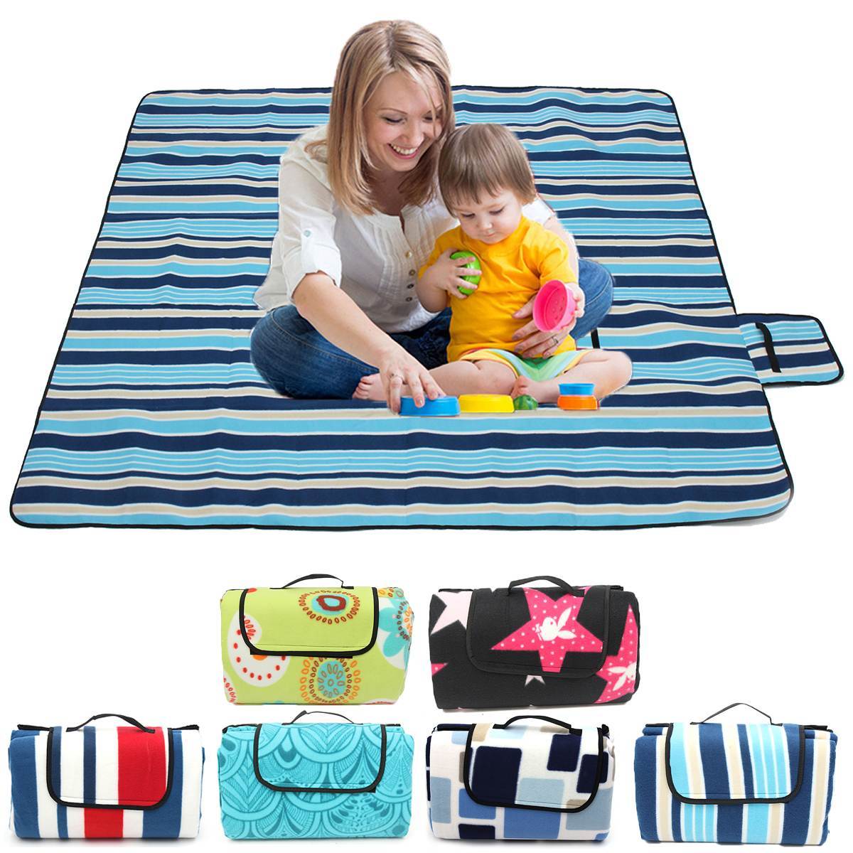 Flag Village Camping Tent Mat Thickened Outdoor Camping Waterproof Picnic Mat