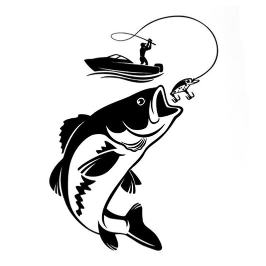 Flag Village Auto Tools Fishing Car Stickers Fish Car Stickers Wall Stickers Waterproof Stickers