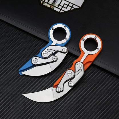 Flag Village Mechanical Claw Knife Economical Outdoor Adventure Claw Knife Game Claw Knife High Hardness Straight Knife