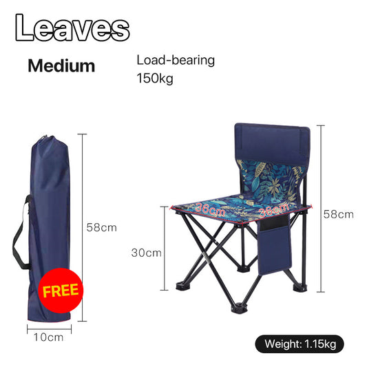 Flag Village Folding Chair Outdoor Portable Backrest Fishing Chair Stool Painting Stool Chair Maza Small Chair