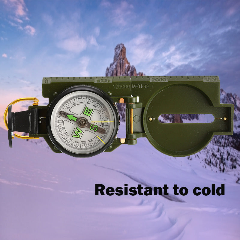 Flag Village Outdoor Camping Compass, Portable Carabiner For Military Fans
