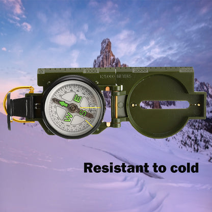 Flag Village Outdoor Camping Compass, Portable Carabiner For Military Fans
