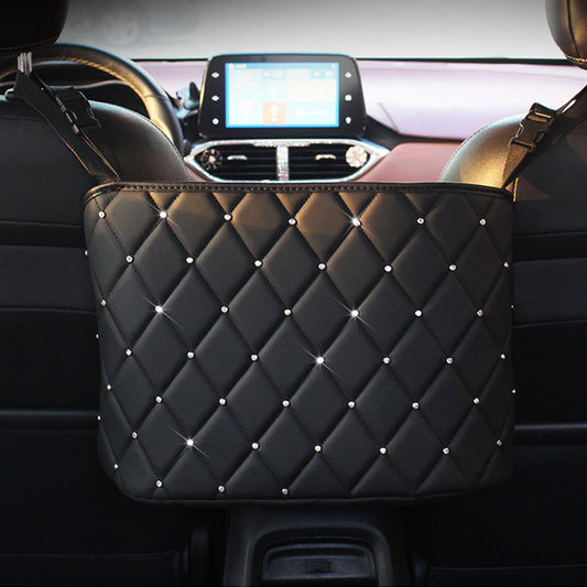 Flag Village Auto Tools Car Storage Bag Handbag Holder Car Seat Storage Organizer Handbag Holder Auto Interior Stowing Tidying Car Middle Organizer