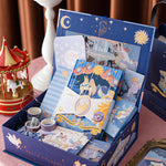 Flag Village Hand Book Set Cute Girl Heart Student Notebook Japanese Art Hand Book Gift Box Exquisite Cartoon Diary Diy Dream Hand Book Tool Material Full Set Of Ins Wind