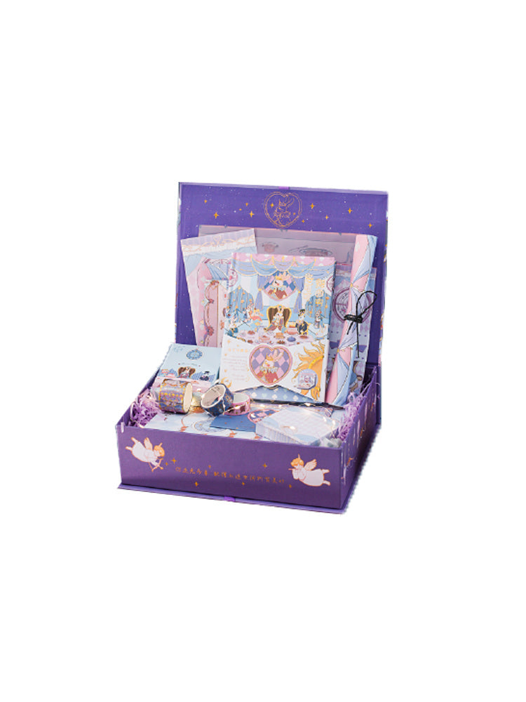 Flag Village Hand Book Set Cute Girl Heart Student Notebook Japanese Art Hand Book Gift Box Exquisite Cartoon Diary Diy Dream Hand Book Tool Material Full Set Of Ins Wind