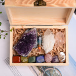 Flag Village Amethyst Block Natural Crystal Hexagonal Prism Power Stone Exquisite Gift Box Packaging