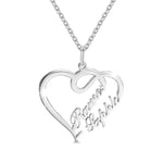 Flag Village Double Heart Necklace Personalized Necklaces Pendant Gifts Stainless Steel For Women